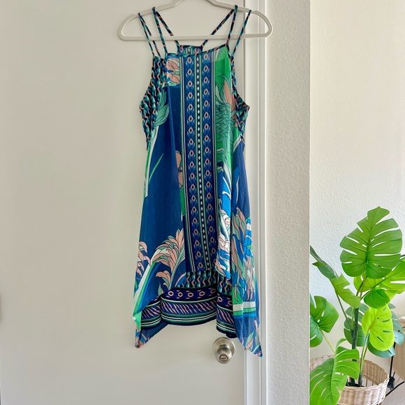 Maeve Tropical Blue Green Lightweight Sleeveless Dress - Picture 2 of 5